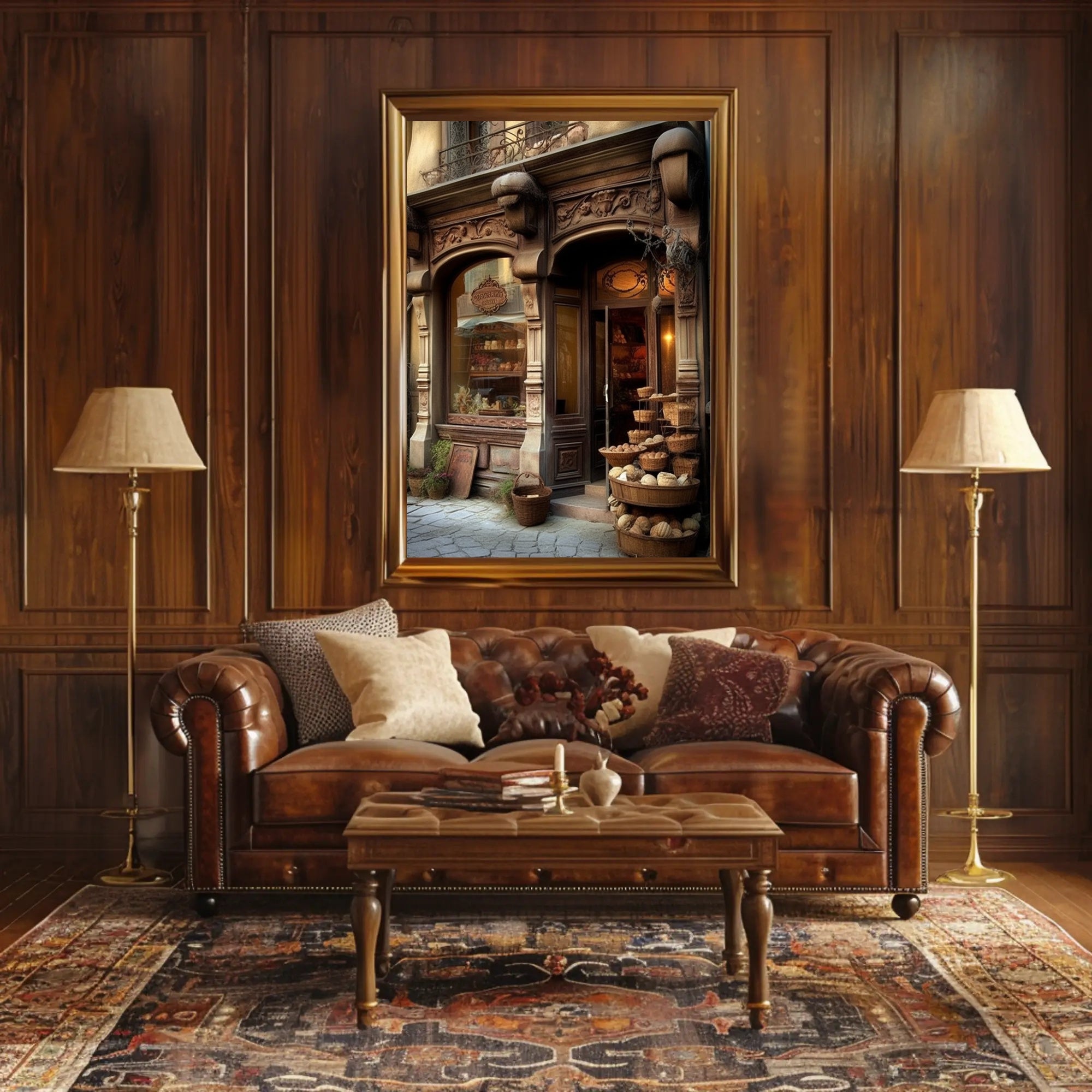 Charming Vintage Bakery Scene Poster