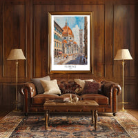 Florence Cathedral Watercolor Poster PosterGoat