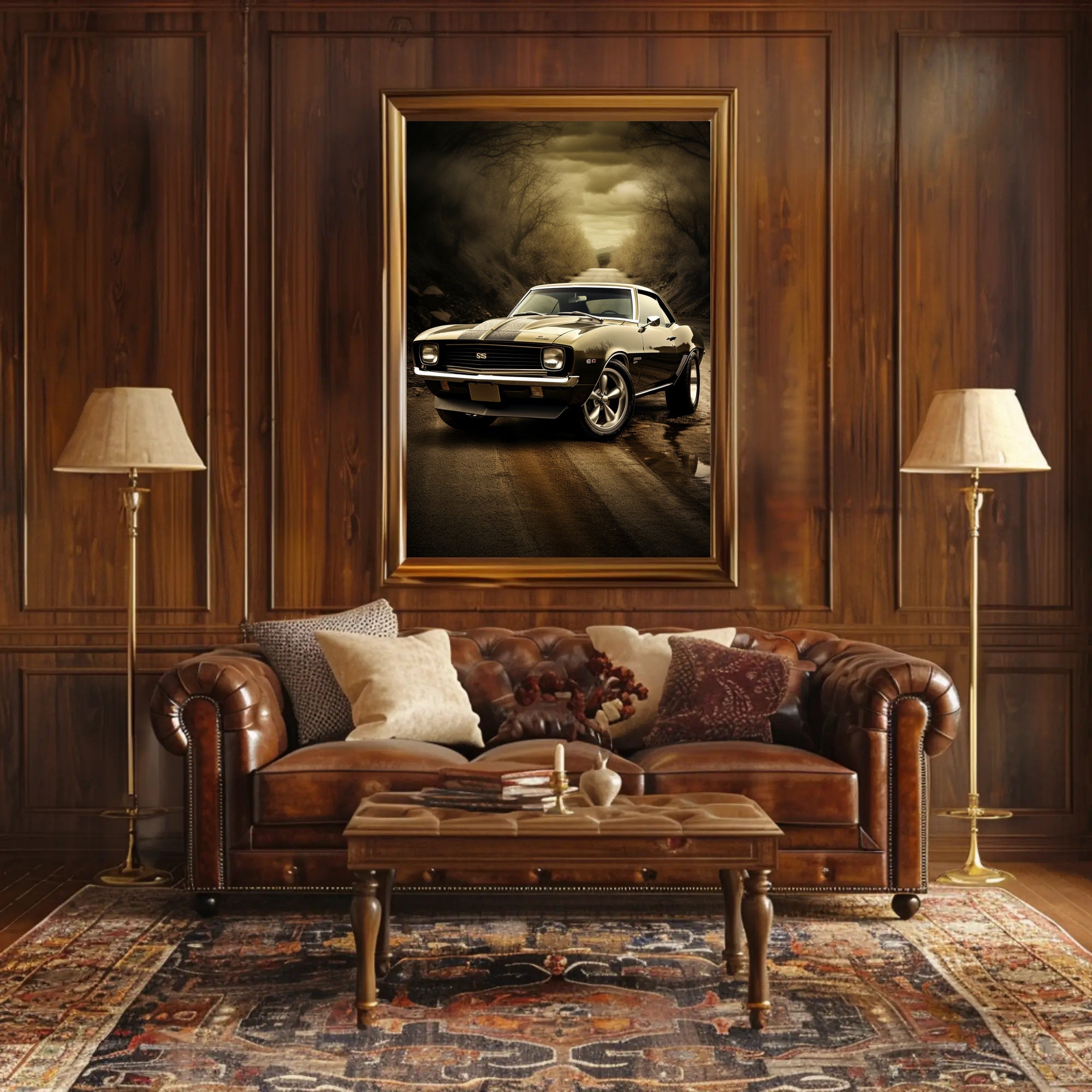 Classic Muscle on the Open Road Poster PosterGoat