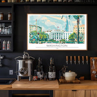 Washington D.C. Illustration Poster