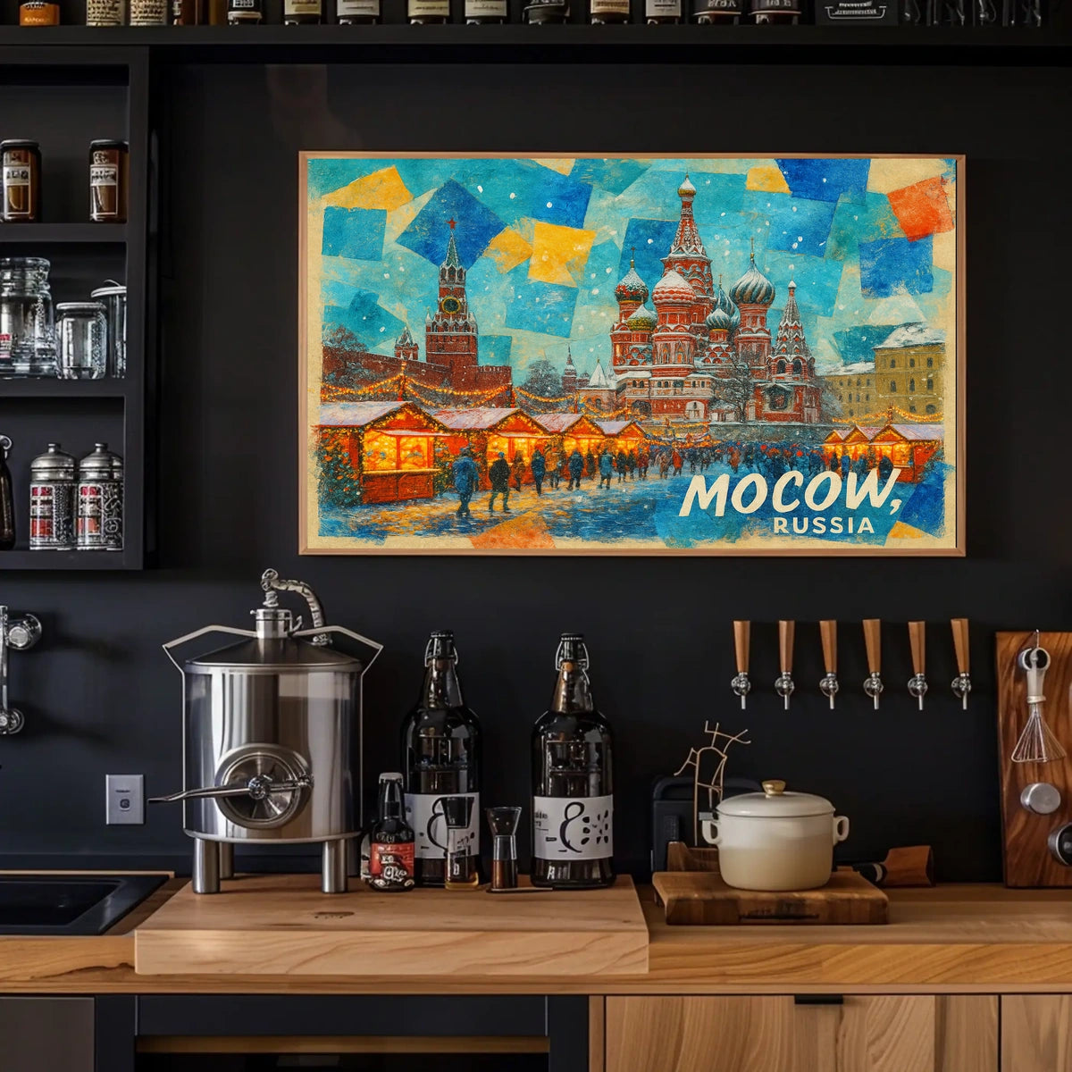 Moscow Winter Market Poster