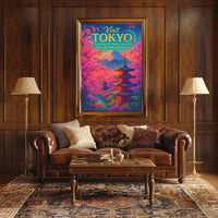 Visit Tokyo Cherry Blossoms Mount Poster