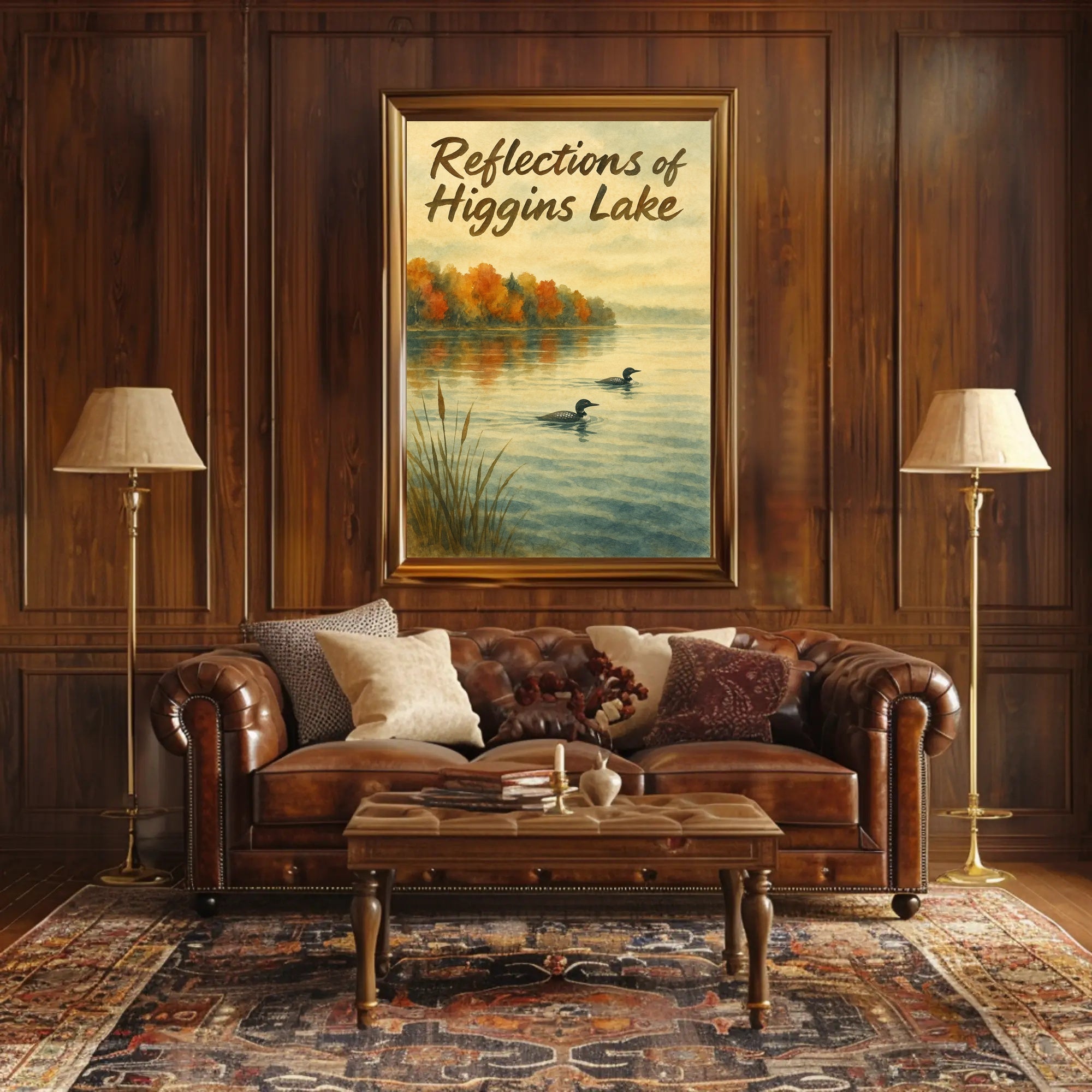 Reflections of Higgins Lake Nature-Themed Poster