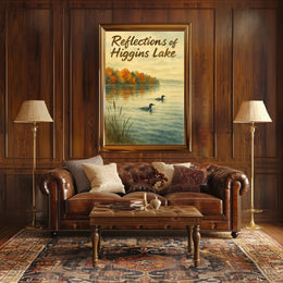 Reflections of Higgins Lake Nature-Themed Poster