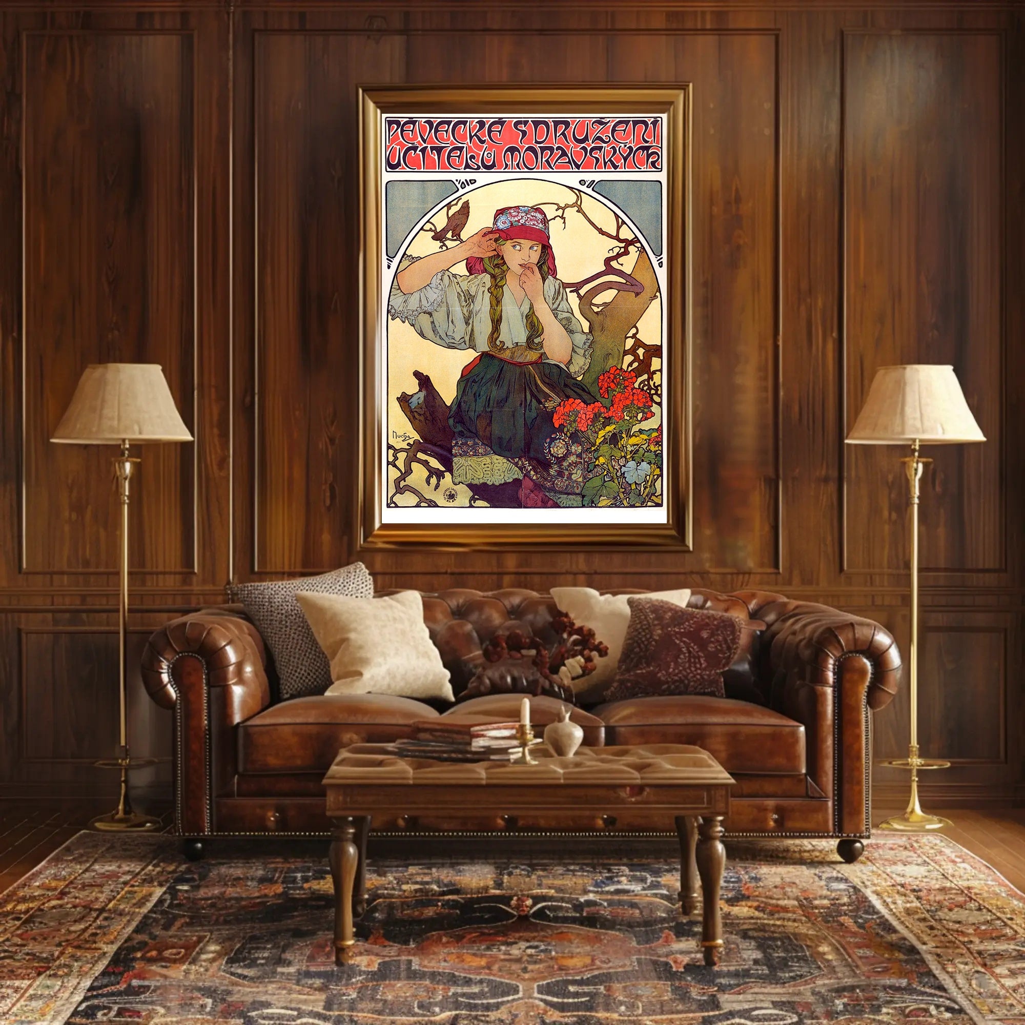 Moravian Singing Teachers Poster Art Nouveau Print