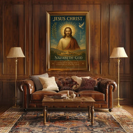 Jesus Christ Faith-Inspired Art: Motivational or Quote Poster