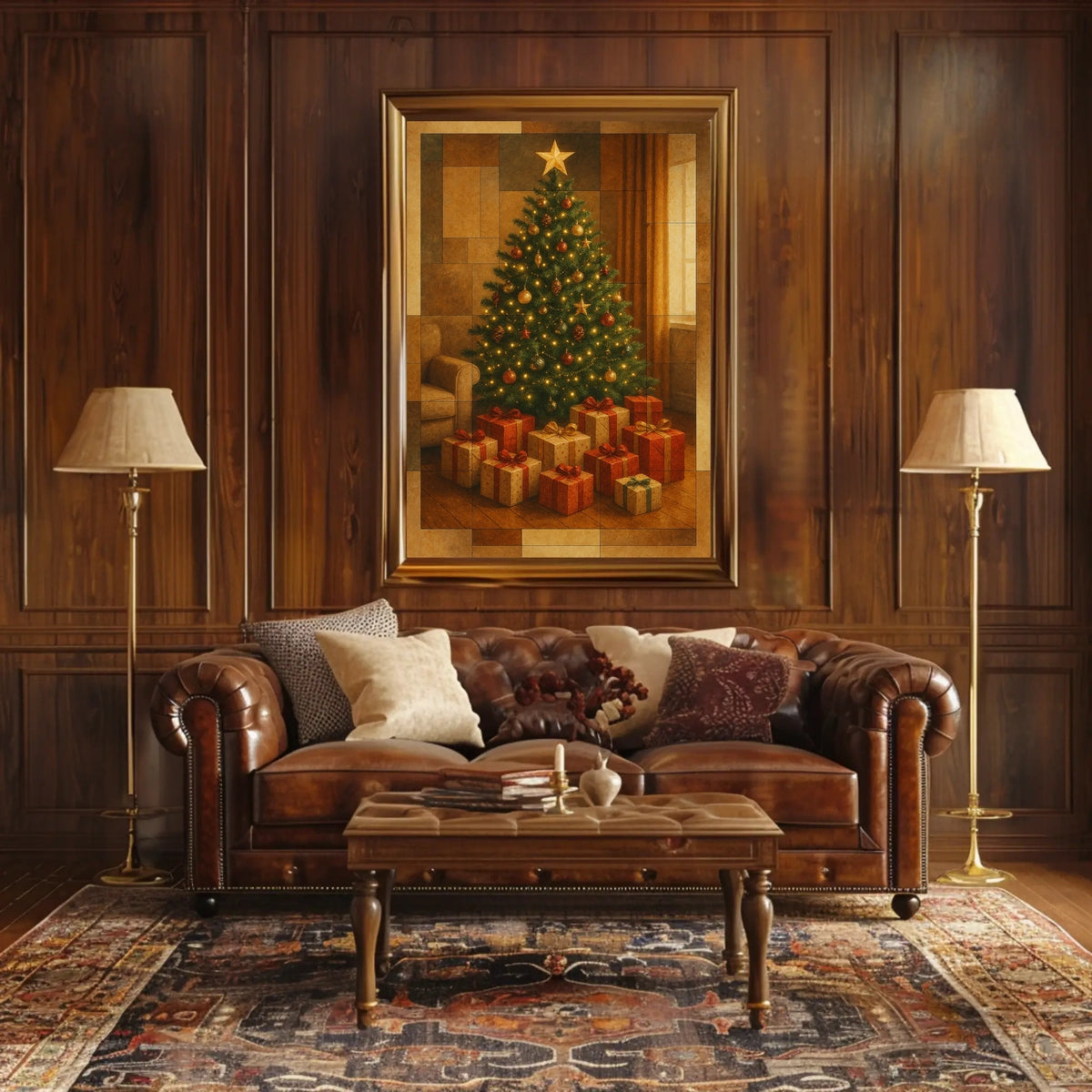 Festive Holiday Scene Poster