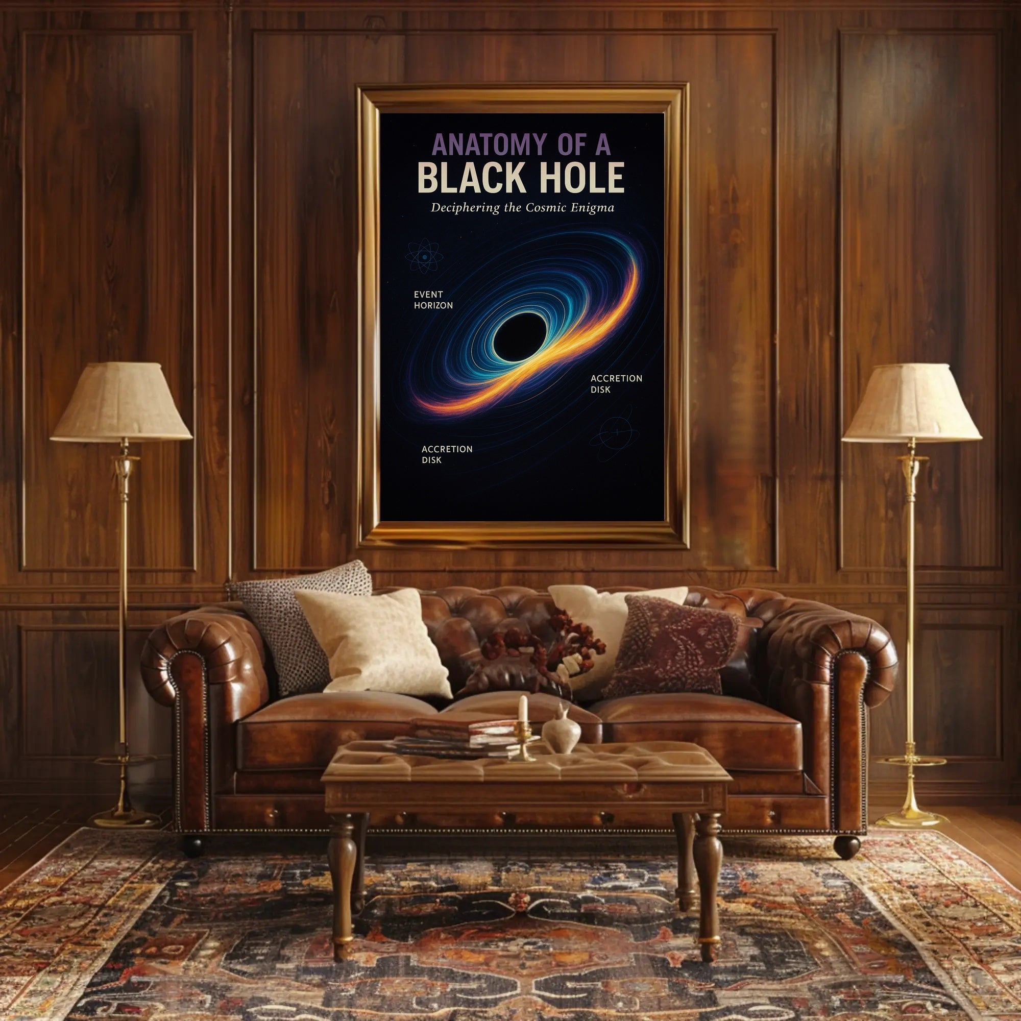 Anatomy of a Black Hole Infographic Educational Poster
