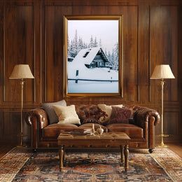 Winter Cabin In The Woods Poster