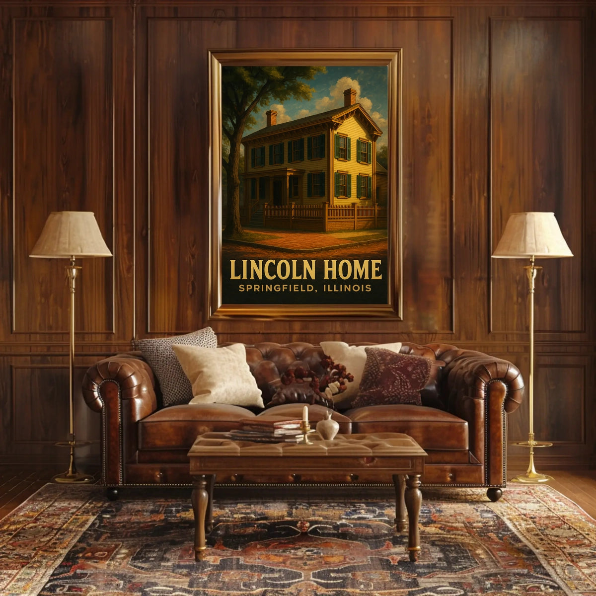Lincoln Home In Springfield Poster