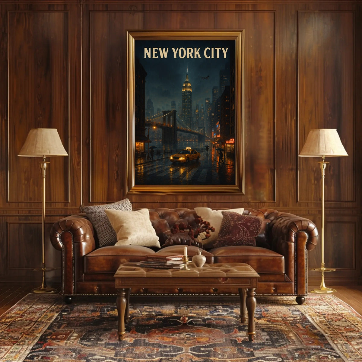 New York City at Night Poster