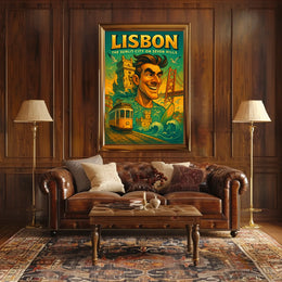 Lisbon The Sunlit City on Seven Hills Poster