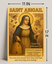Saint Abigail's Spiritual Protection Vintage Heritage Poster