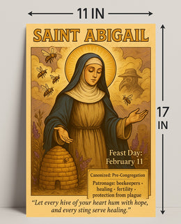 Saint Abigail's Spiritual Protection Vintage Heritage Poster