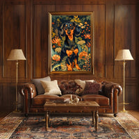 Dachshund in Bloom Wall Art Print