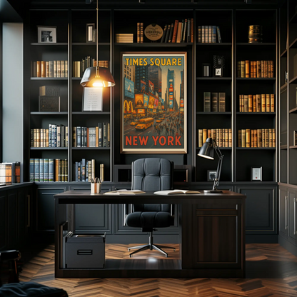 Times Square New York City Travel Poster