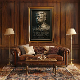 Donald Trump Minimalist Photography Realism Legacy Honor Patriotism Portrait Poster