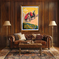 Vintage Renault Car Advertisement Poster