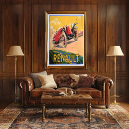 Vintage Renault Car Advertisement Poster
