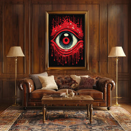 Bold Surreal Eye Pop Art Print - Artistic Poster