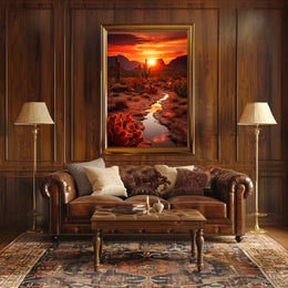 Desert Sunset Serenity Poster
