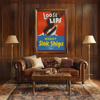 Loose Lips Might Sink Ships Poster PosterGoat