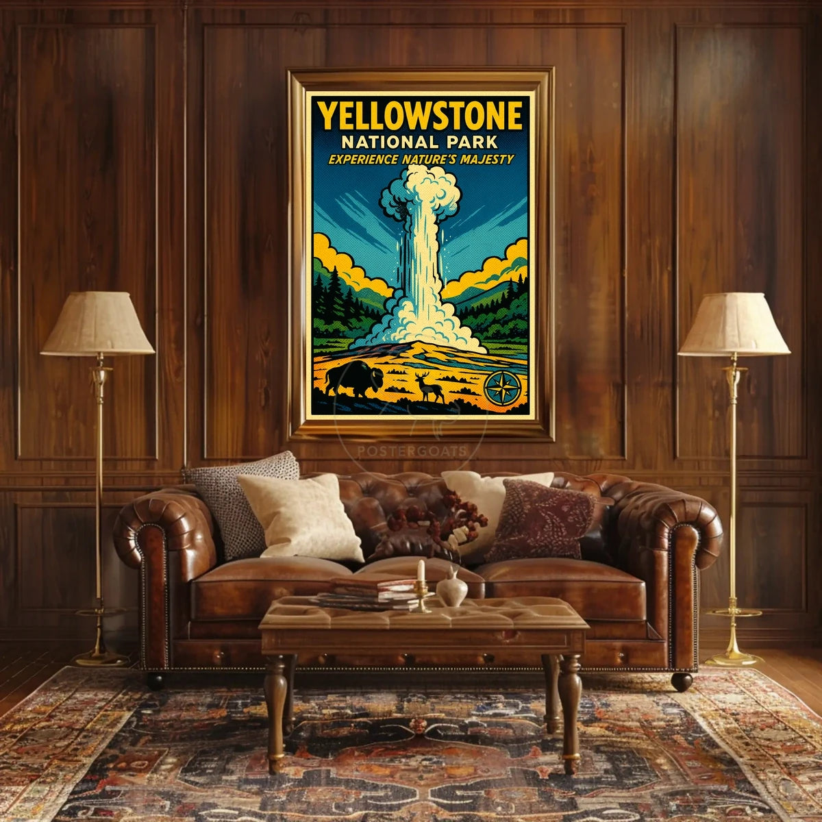 Yellowstone Geyser Adventure: National Park Poster