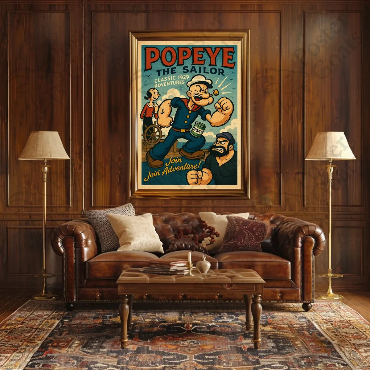 Cartoon Sailor Adventure: Vintage Pop Culture Poster