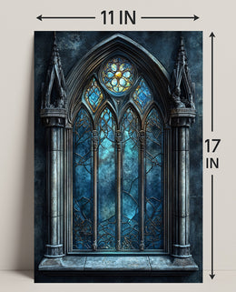 Gothic Stained Glass Window Poster