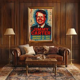 Jimmy Carter 39th President of the United States Street Art Mashup Poster