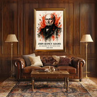 John Quincy Adams Watercolor Historical or Presidential Poster