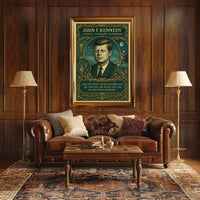 John F. Kennedy Inspirational Leadership Commemorative Poster
