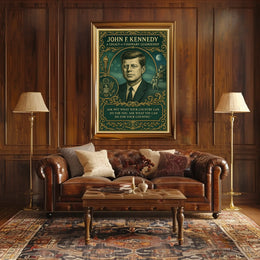 John F. Kennedy Inspirational Leadership Commemorative Poster
