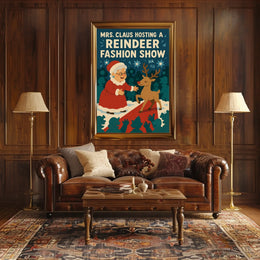 Mrs. Claus Hosts a Reindeer Fashion Show Poster