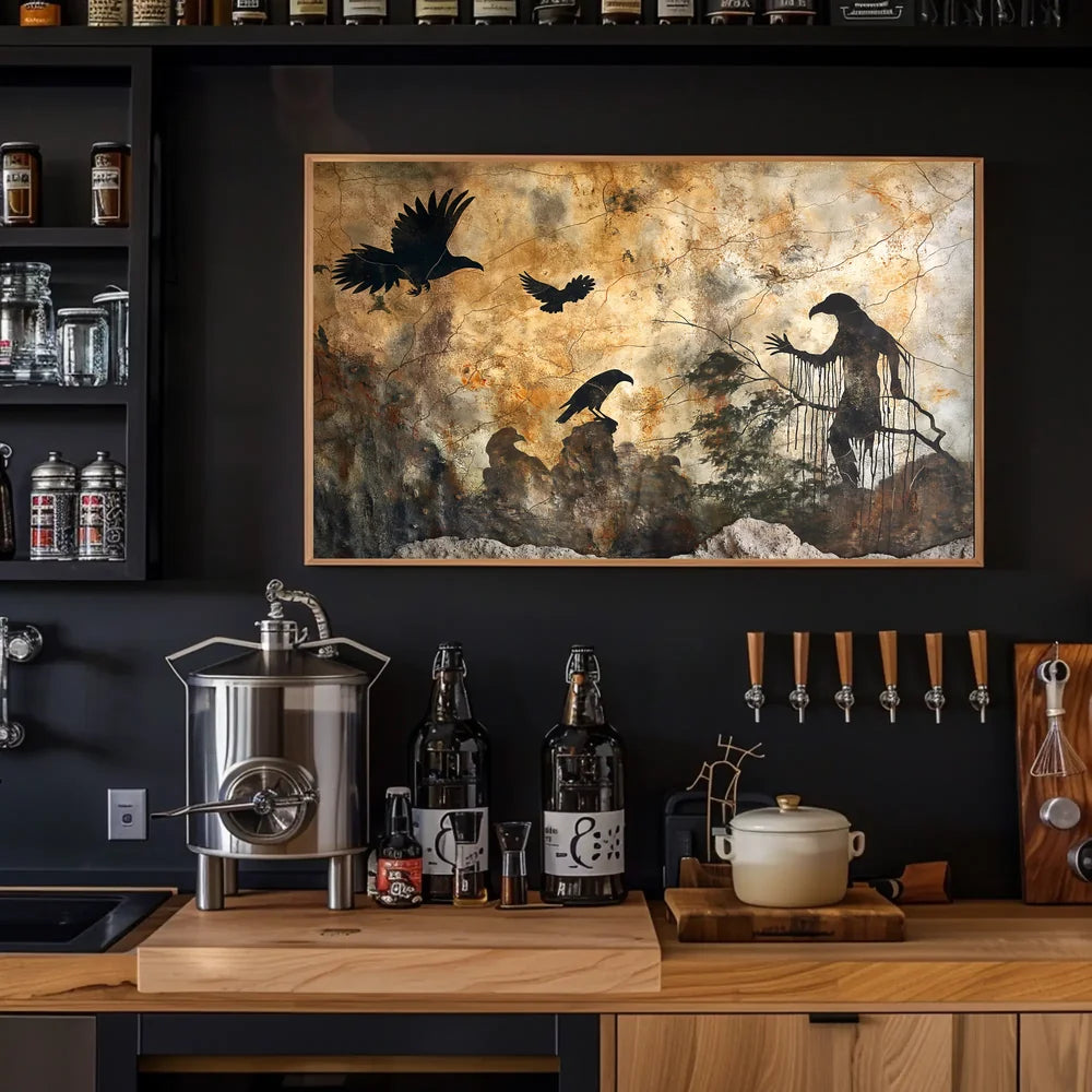 Mystical Gothic Ravens Fantasy Art Poster Print