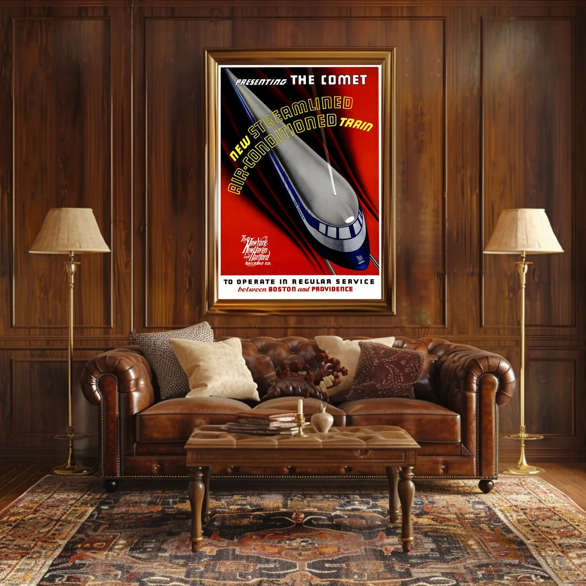 The Comet Train Travel Poster