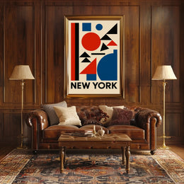 New York Geometric Art Poster