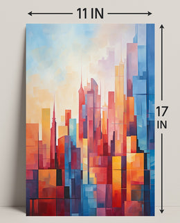 Abstract Cityscape Abstract Poster