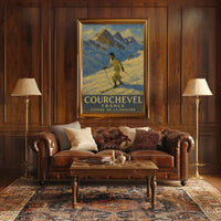 Courchevel Skiing Adventure Poster