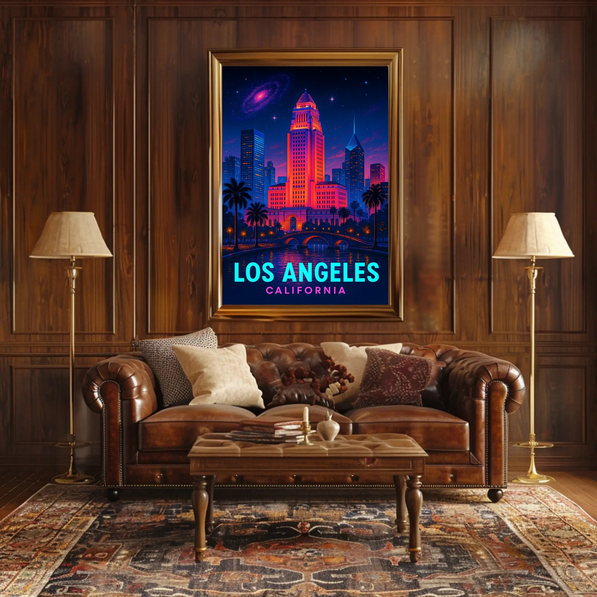 Los Angeles Nightscape Poster PosterGoat