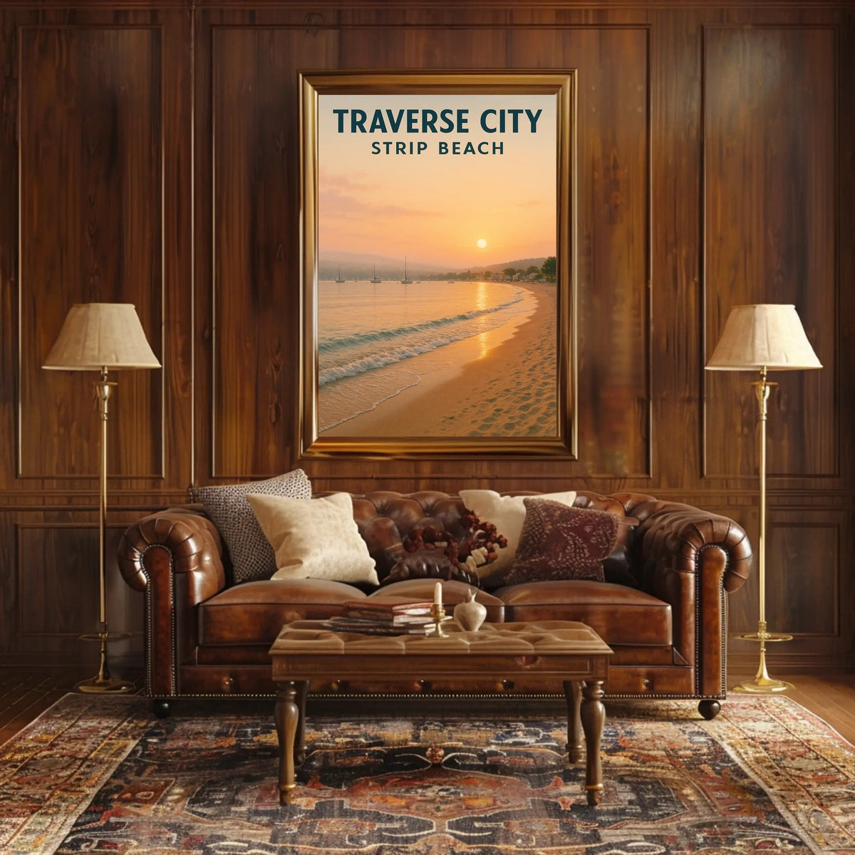 Traverse City Beach Sunset Poster