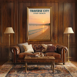 Traverse City Beach Sunset Poster