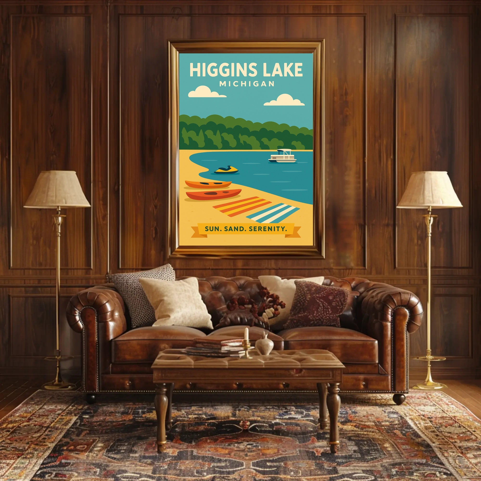 Higgins Lake Serenity Travel Poster