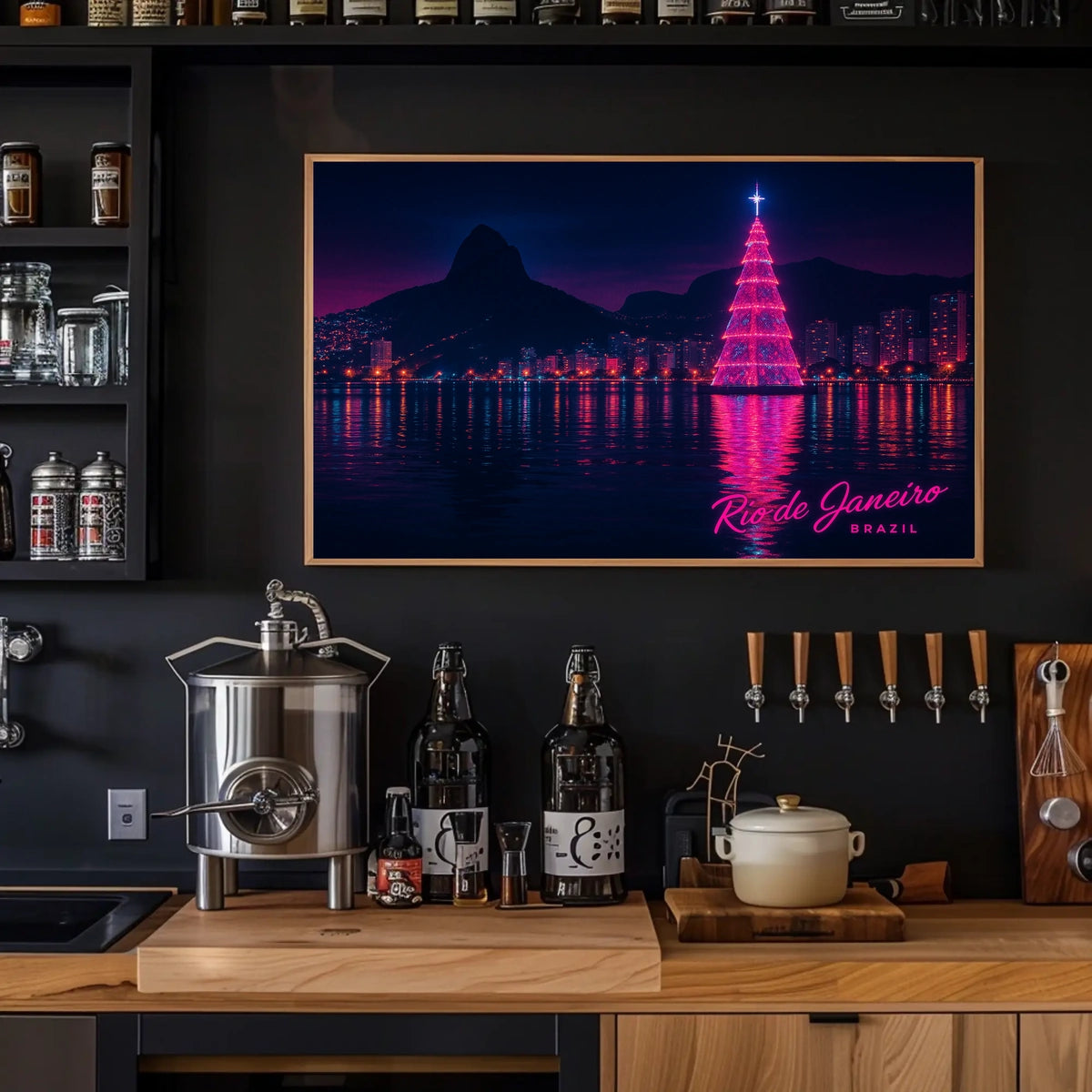 Rio de Janeiro Nightscape Poster