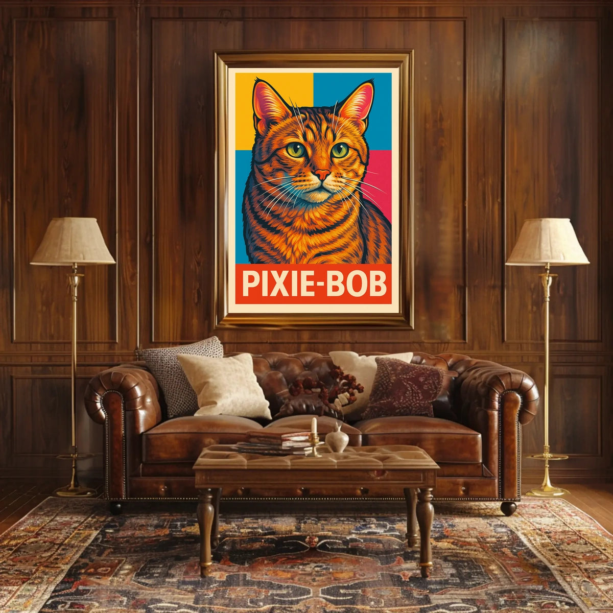 Pixie-Bob Cat Portrait Poster