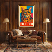 Pixie-Bob Cat Portrait Poster