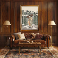 Winter Stroll in Bamboo Grove Poster