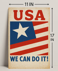 Patriotic Encouragement Poster PosterGoat