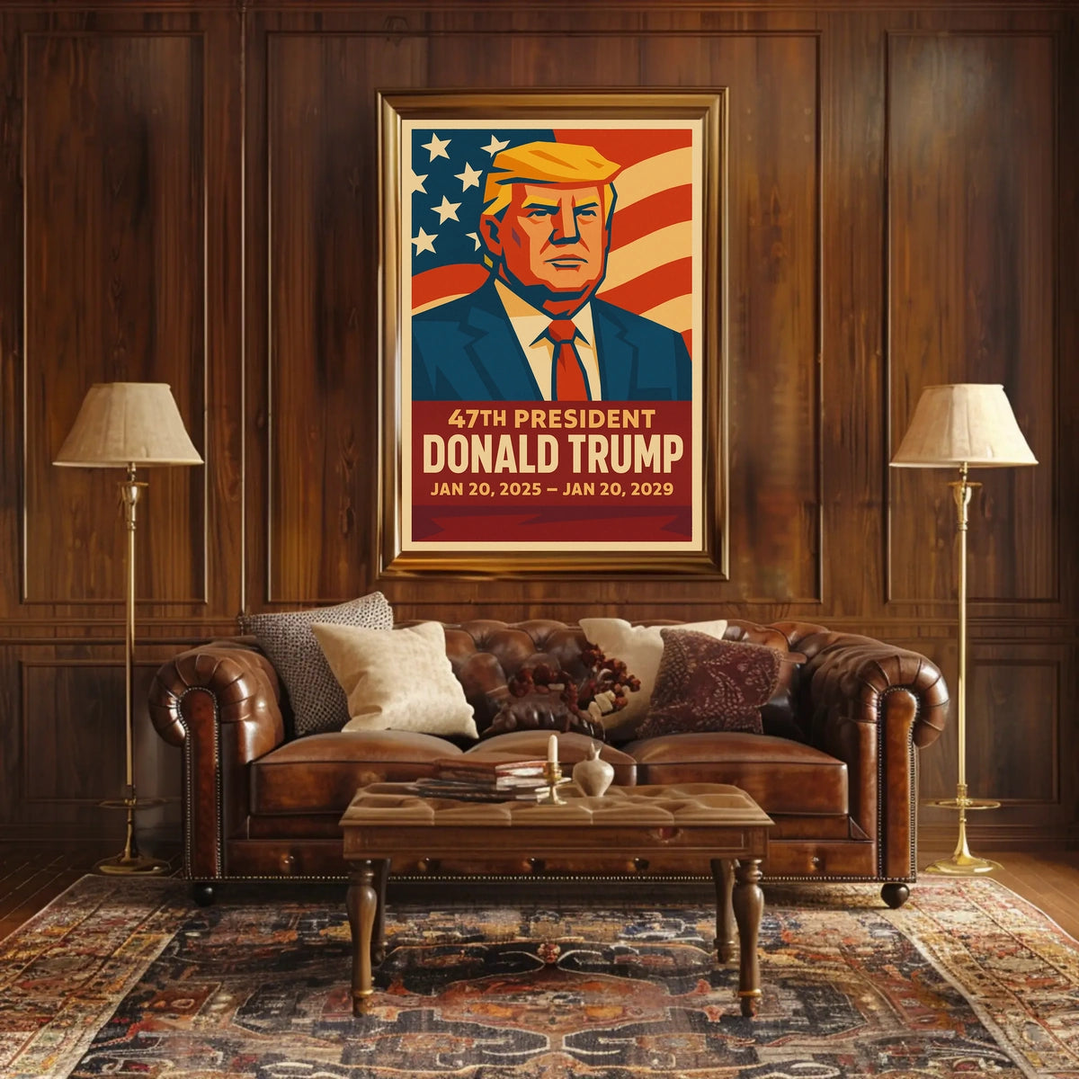 Trump Patriotic Vision Pop Art Poster