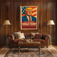 Trump Patriotic Vision Pop Art Poster